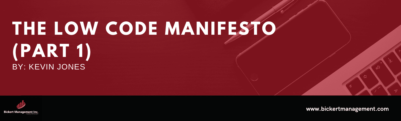 The Low Code Manifesto